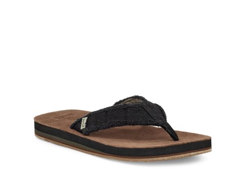 Tong Sanuk Fraid Not Soft Top Eco-Friendly Homme - Noir YPKVRJ157
